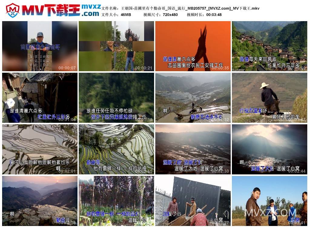 王朝国-苗圃里有个勤奋哥_国语_流行_MB205757